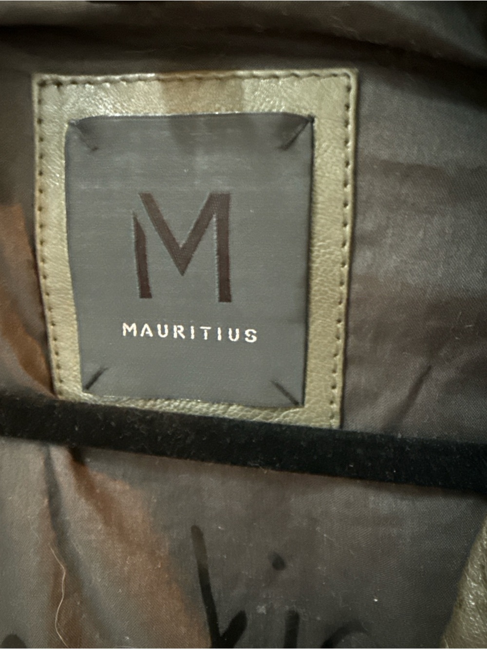 Leather Star-Accent Gray Moto Leather Jacket - Mauritius size XXL - Picture 3 of 8